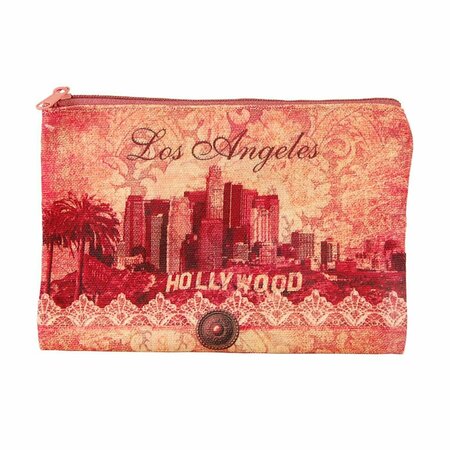 AMERICAWARE Los Angeles Rose Skyline Zip Pouch ZPLAC01